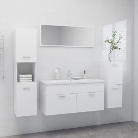 Engineered wood bathroom furniture set in white by , Bathroom furniture - Ref: Foro24-3071117, Price: 391,99 €, Discount: %