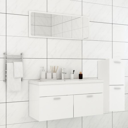 Engineered wood bathroom furniture set in white by , Bathroom furniture - Ref: Foro24-3071207, Price: 335,99 €, Discount: %