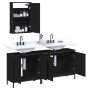 Juego de muebles de baño 3 pzas madera contrachapada negro de , Muebles de baño - Ref: Foro24-3214790, Precio: 174,95 €, Desc...