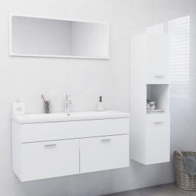 Badezimmerset aus weißem Ingenieurholz von , Badezimmermöbel - Ref: Foro24-3071162, Preis: 353,99 €, Rabatt: %