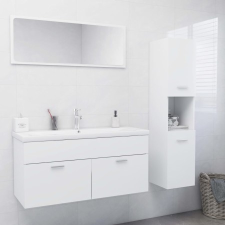 Engineered wood bathroom furniture set in white by , Bathroom furniture - Ref: Foro24-3071162, Price: 353,99 €, Discount: %