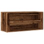 Wooden shoe bench aged wood engineering 100x35x45 cm by , Shoe racks and shoe organizers - Ref: Foro24-857089, Price: 70,71 €...