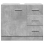 Armario para lavabo contrachapada gris hormigón 63x30x54 cm de , Muebles de baño - Ref: Foro24-858318, Precio: 70,01 €, Descu...