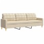 Zweiteiliges Sofaset in cremefarbener Stoffpolsterung. von , Sofas - Ref: Foro24-3278321, Preis: 524,01 €, Rabatt: %