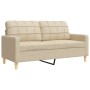 Sofa set with 2 cream fabric cushions by , Sofas - Ref: Foro24-3278337, Price: 595,90 €, Discount: %