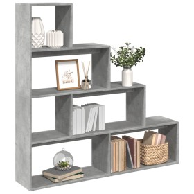 Divider bookcase 4 levels gray wood 143.5x29x143.5 cm by , Bookcases and shelves - Ref: Foro24-857997, Price: 100,05 €, Disco...