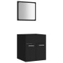 Conjunto de muebles de baño 2 pzas madera contrachapada negro de , Muebles de baño - Ref: Foro24-804774, Precio: 48,99 €, Des...