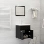 Set of 2-piece black plywood bathroom furniture by , Bathroom furniture - Ref: Foro24-804774, Price: 50,03 €, Discount: %