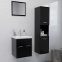 Engineered wood black bathroom furniture set by , Bathroom furniture - Ref: Foro24-3071127, Price: 184,86 €, Discount: %