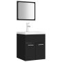 Engineered wood black bathroom furniture set by , Bathroom furniture - Ref: Foro24-3071307, Price: 165,20 €, Discount: %