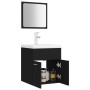 Engineered wood black bathroom furniture set by , Bathroom furniture - Ref: Foro24-3071307, Price: 165,20 €, Discount: %