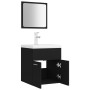 Engineered wood black bathroom furniture set by , Bathroom furniture - Ref: Foro24-3071307, Price: 165,20 €, Discount: %