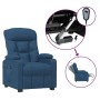 Sillón reclinable eléctrico tela azul de , Sillones - Ref: Foro24-3098825, Precio: 226,31 €, Descuento: %