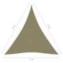 Toldo de vela triangular tela Oxford beige 5x6x6 m de vidaXL, Sombrillas - Ref: Foro24-135181, Precio: 47,89 €, Descuento: %