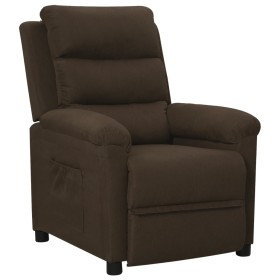 Sillón reclinable de tela marrón oscuro de , Sillones - Ref: Foro24-342344, Precio: 187,99 €, Descuento: %