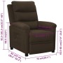 Dark brown fabric recliner by , Armchairs - Ref: Foro24-342344, Price: 202,57 €, Discount: %