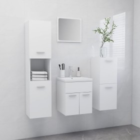 Engineered wood white bathroom furniture set by , Bathroom furniture - Ref: Foro24-3071081, Price: 230,66 €, Discount: %