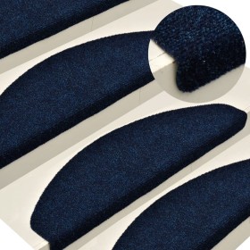 Self-adhesive stair tread mat 5 units 56x17x3 cm navy blue by , Stair mats - Ref: Foro24-149694, Price: 18,55 €, Discount: %