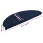 Self-adhesive stair tread mat 5 units 65x21x4 cm navy blue by , Stair mats - Ref: Foro24-149718, Price: 21,03 €, Discount: %