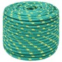 Green 14 mm 100 m polypropylene boat rope by , Ropes and metal cords - Ref: Foro24-152729, Price: 80,99 €, Discount: %