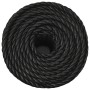 Black polypropylene work rope 24 mm 100 m by , Ropes and metal cords - Ref: Foro24-153034, Price: 158,92 €, Discount: %