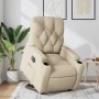 Electric reclining and lifting armchair in cream-colored fabric by , Armchairs - Ref: Foro24-3204743, Price: 312,40 €, Discou...