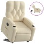 Sillón eléctrico reclinable elevable de tela color crema de , Sillones - Ref: Foro24-3204743, Precio: 304,79 €, Descuento: %