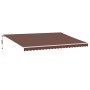 Automatic retractable awning with brown LED lights 500x350 cm by , Awnings - Ref: Foro24-3215398, Price: 738,72 €, Discount: %