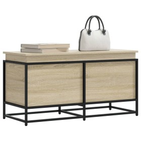 Storage box with Sonoma oak wood lid 100x40x51.5 cm by , Storage baskets - Ref: Foro24-848805, Price: 92,63 €, Discount: %