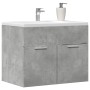 Armario para lavabo contrachapada gris hormigón 60x38,5x46 cm de , Muebles de baño - Ref: Foro24-856208, Precio: 43,98 €, Des...