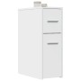 Narrow bathroom cabinet with wheels, engineered wood, white by , Lockers and storage cabinets - Ref: Foro24-855277, Price: 76...