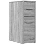 Narrow bathroom cabinet with Sonoma gray wood wheels by , Lockers and storage cabinets - Ref: Foro24-855282, Price: 73,93 €, ...