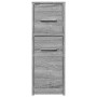 Narrow bathroom cabinet with Sonoma gray wood wheels by , Lockers and storage cabinets - Ref: Foro24-855282, Price: 73,93 €, ...