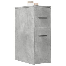 Narrow bathroom cabinet with wheels, gray wood concrete by , Lockers and storage cabinets - Ref: Foro24-855280, Price: 71,77 ...