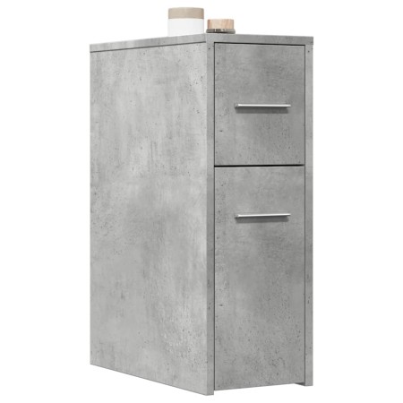 Narrow bathroom cabinet with wheels, gray wood concrete by , Lockers and storage cabinets - Ref: Foro24-855280, Price: 71,87 ...