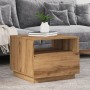 Handcrafted oak coffee table with LED lights 50x49x40 cm by , Coffee table - Ref: Foro24-857709, Price: 77,66 €, Discount: %