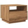 Handcrafted oak coffee table with LED lights 50x49x40 cm by , Coffee table - Ref: Foro24-857709, Price: 77,66 €, Discount: %