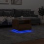 Handcrafted oak coffee table with LED lights 50x49x40 cm by , Coffee table - Ref: Foro24-857709, Price: 77,66 €, Discount: %