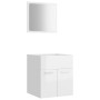 Bathroom furniture set, 2 pieces, plywood, glossy white. by , Bathroom furniture - Ref: Foro24-804779, Price: 46,28 €, Discou...