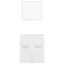 Set muebles de baño 2 piezas madera contrachapada blanco brillo de , Muebles de baño - Ref: Foro24-804779, Precio: 49,39 €, D...