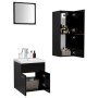 Juego de muebles de baño madera de ingeniería negro de , Muebles de baño - Ref: Foro24-3070992, Precio: 86,58 €, Descuento: %