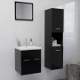 Badezimmerschrank-Set aus schwarzer Holzwerkstoffplatte von , Badezimmermöbel - Ref: Foro24-3071397, Preis: 220,45 €, Rabatt: %