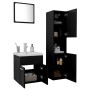 Badezimmerschrank-Set aus schwarzer Holzwerkstoffplatte von , Badezimmermöbel - Ref: Foro24-3071397, Preis: 220,45 €, Rabatt: %