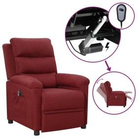 Sillón reclinable eléctrico tela rojo tinto de , Sillones - Ref: Foro24-3098966, Precio: 222,99 €, Descuento: %