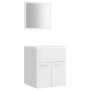 Engineered wood bathroom furniture set in high-gloss white by , Bathroom furniture - Ref: Foro24-3070862, Price: 127,10 €, Di...