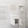 Engineered wood bathroom furniture set in high-gloss white by , Bathroom furniture - Ref: Foro24-3070862, Price: 127,10 €, Di...