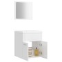 Engineered wood bathroom furniture set in high-gloss white by , Bathroom furniture - Ref: Foro24-3070862, Price: 127,10 €, Di...