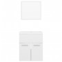 Engineered wood bathroom furniture set in high-gloss white by , Bathroom furniture - Ref: Foro24-3070862, Price: 127,10 €, Di...