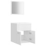 Badezimmerschrank-Set aus glänzend weißem Holzwerkstoff von , Badezimmermöbel - Ref: Foro24-3070862, Preis: 116,99 €, Rabatt: %