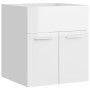 Engineered wood bathroom furniture set in high-gloss white by , Bathroom furniture - Ref: Foro24-3070862, Price: 127,10 €, Di...